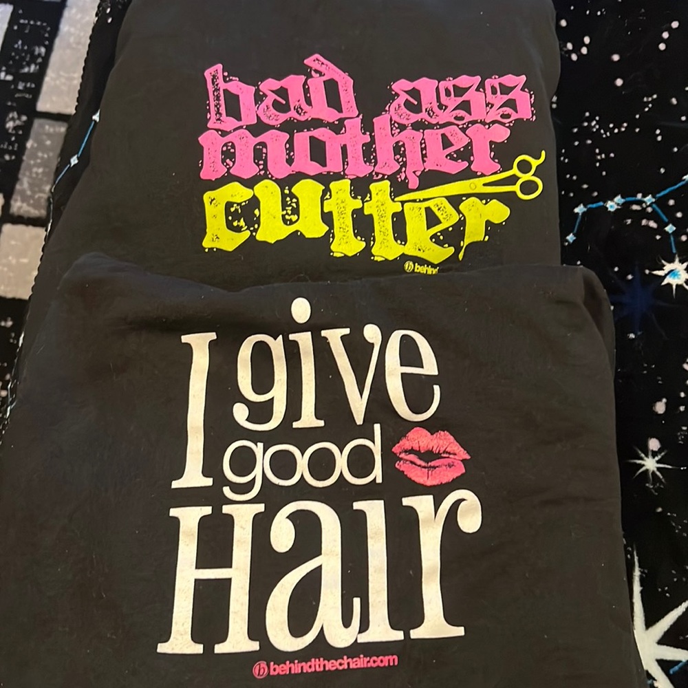 Size large champion, hairstylist hoodies